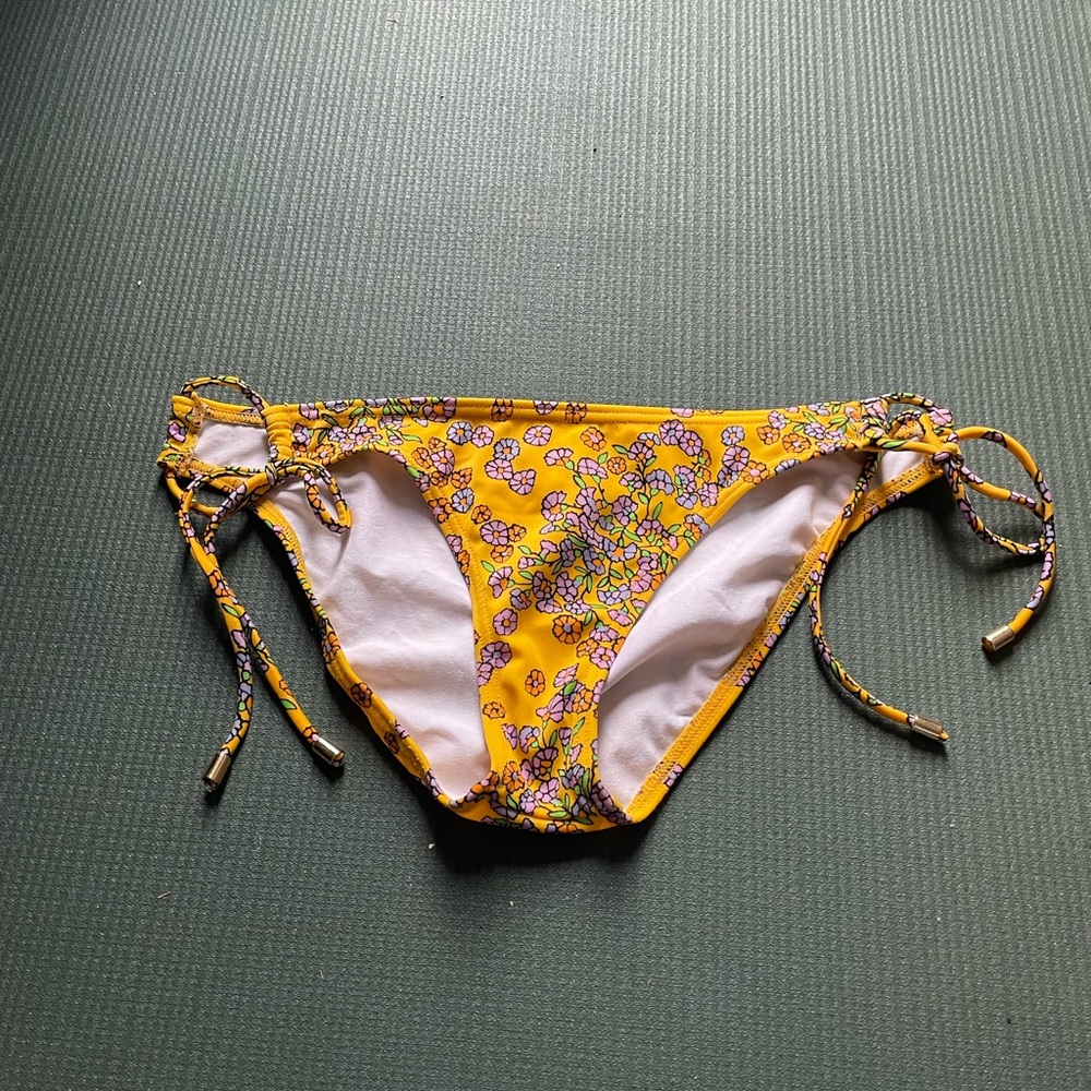 Billabong Yellow Floral Bikini Bottom